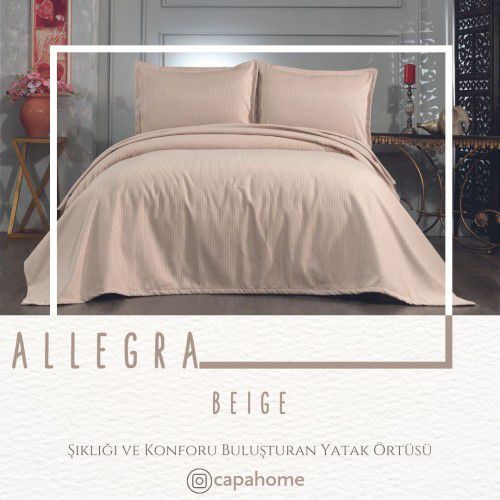 Allegra Flat Lüks Şönil Yatak Örtüsü